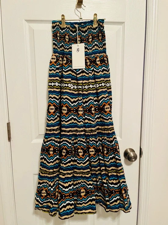 NWT Elizabeth and James Multicolor Tribal Maxi Skirt - Picture 4 of 9
